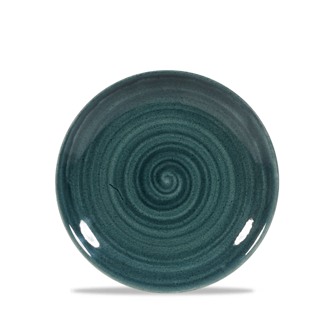 Churchill Servies Horeca Kwaliteit Stonecast Patina Rustic Teal Evolve Coupe Plate 17cm 12/box