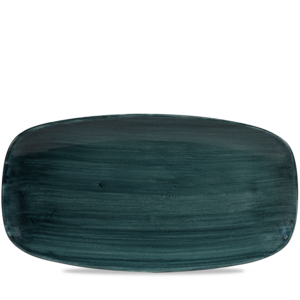 Churchill Servies Horeca Kwaliteit Stonecast Patina Rustic Teal Chefs Oblong Bord 35.5x18.9cm