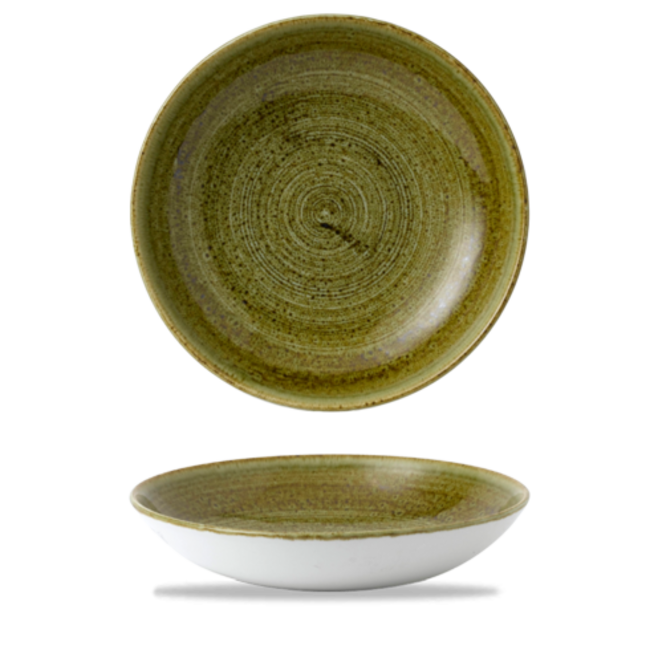 Churchill Servies Horeca Kwaliteit Stonecast Plume Green Evolve Coupe Bowl 24.8cm