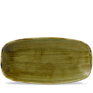 Churchill Servies Horeca Kwaliteit Stonecast Plume Green Chefs Oblong Bord 35.5x18.9cm