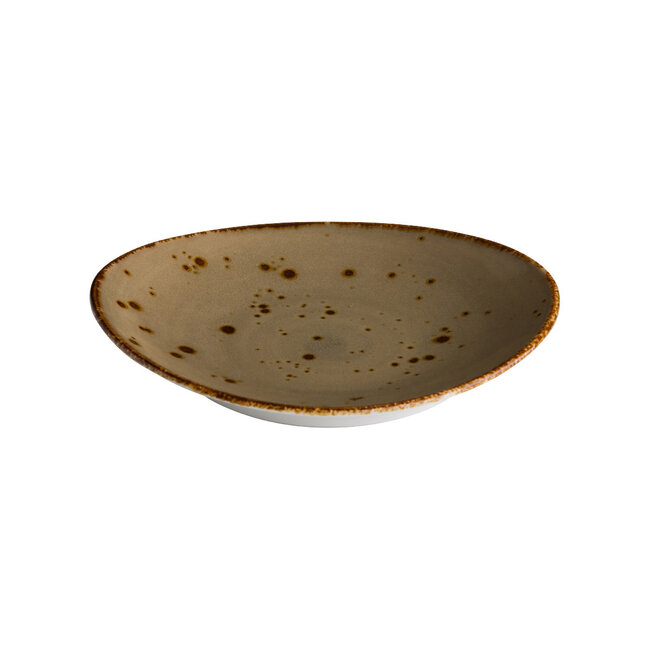 Q Authentic Servies Horeca Kwaliteit Ovaal Bord Reactive Sand 30 X 25,5 cm 3/box