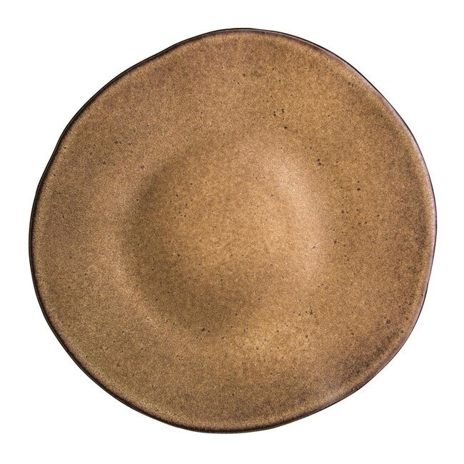 Q Authentic Servies Horeca Kwaliteit Q Authentic Stone Brown Bord 28,5 cm 6/box