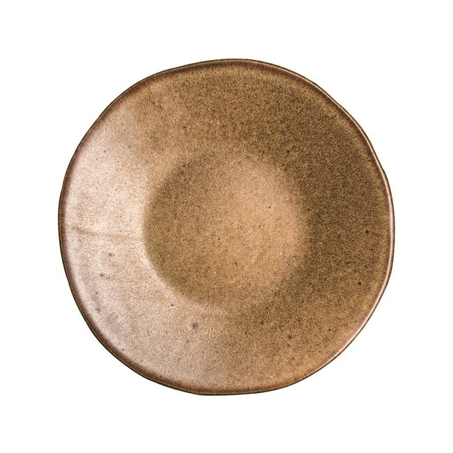 Q Authentic Servies Horeca Kwaliteit Q Authentic Stone Brown Bord 16 cm 8/box