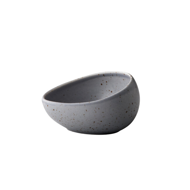 Q Authentic Servies Horeca Kwaliteit Tinto Kom Schuin M Mat Grijs 10 cm 6/box