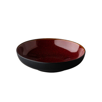 Q Authentic Servies Horeca Kwaliteit Diep bord Speckle reactive rood 22 cm