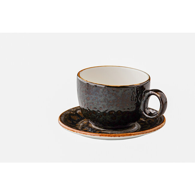 Q Authentic Servies Horeca Kwaliteit Jersey Latte Koffiekop Stapelbaar Bruin 350 ml 6/box