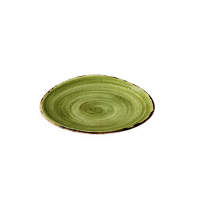 Q Authentic Servies Horeca Kwaliteit Jersey bord driehoekig groen 27 cm