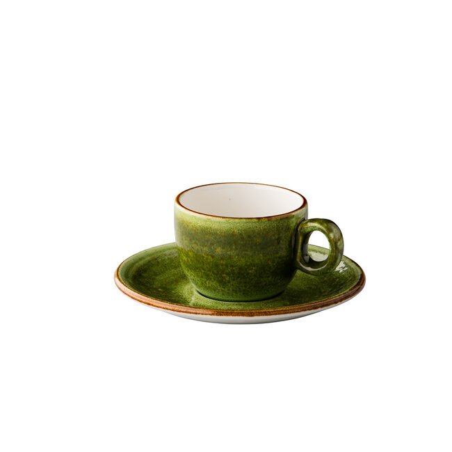 Q Authentic Servies Horeca Kwaliteit Jersey Koffiekop Stapelbaar Groen 160 ml 6/box