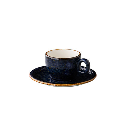 Q Authentic Jersey koffiekop stapelbaar blauw 160 ml