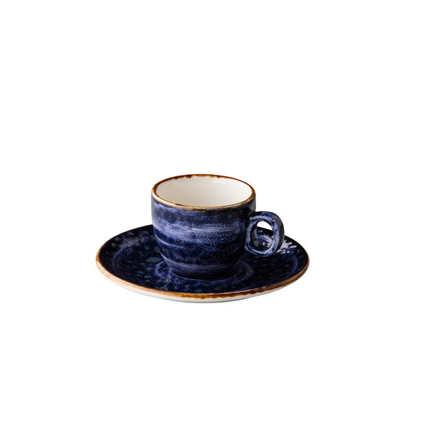 Q Authentic Servies Horeca Kwaliteit Jersey Espresso Kop Stapelbaar Blauw 80 ml 6/box