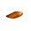 Q Authentic Jersey rechthoekig bord Oranje 20,5 cm