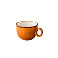 Q Authentic Jersey latte koffiekop stapelbaar oranje 350 ml