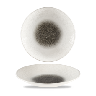 Churchill Servies Horeca Kwaliteit Raku Quartz Black Isla Deep Coupe Bord 25cm