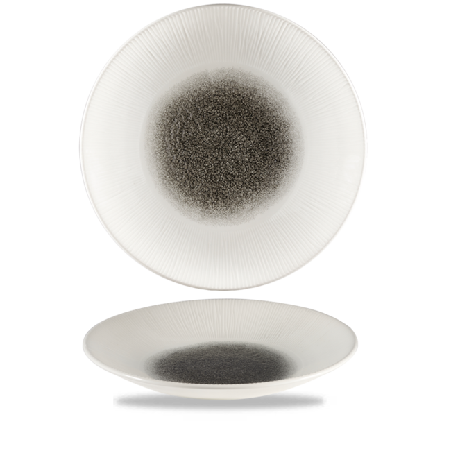 Churchill Servies Horeca Kwaliteit Raku Quartz Black Bamboo Deep Coupe Plate 28.1cm 12/box