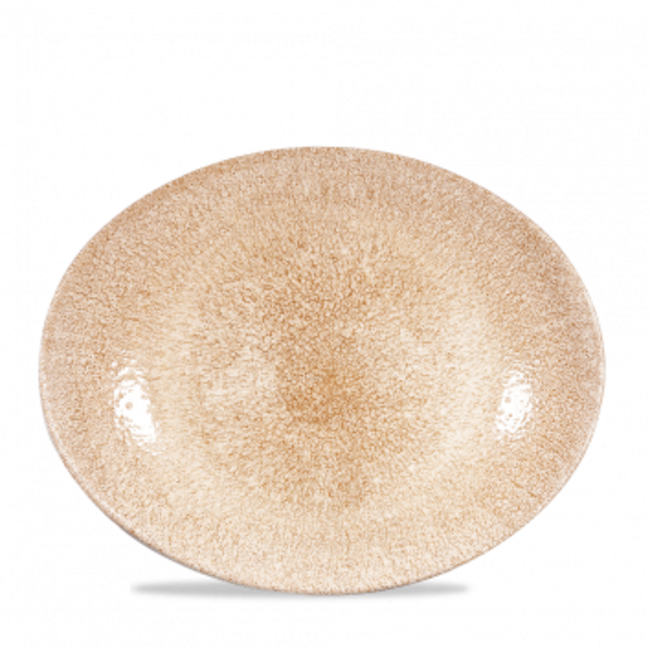 Churchill Servies Horeca Kwaliteit Raku Garnet Orange Orbit Oval Coupe Plate 32cm 12/box