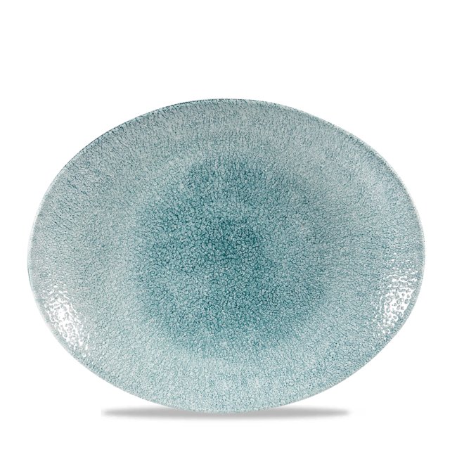 Churchill Servies Horeca Kwaliteit Raku Jade Green Orbit Oval Coupe Plate 32cm 12/box