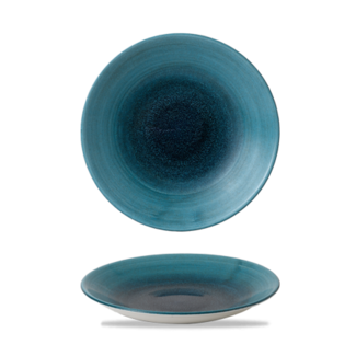 Churchill Servies Horeca Kwaliteit Stonecast Aqueous Lagoon Deep Coupe Bord 25.5cm
