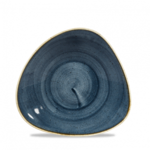 Churchill Stonecast Blueberry Triangle Shallow Bowl 21x21cm