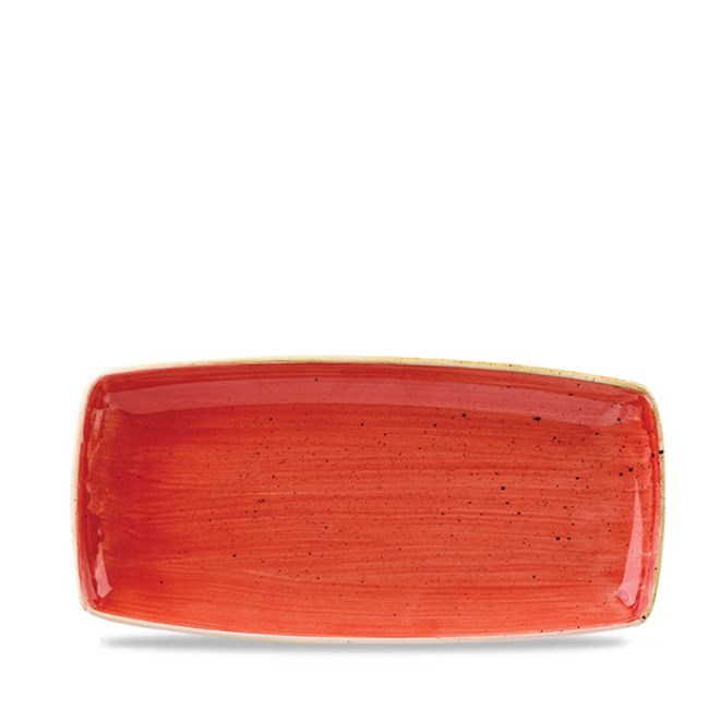 Churchill Servies Horeca Kwaliteit Stonecast Berry Red Oblong Plate 30cm 12/box