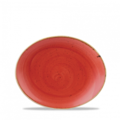 Churchill Servies Horeca Kwaliteit Stonecast Berry Red Orbit Oval Coupe Bord 19.7cm