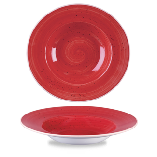 Churchill Servies Horeca Kwaliteit Stonecast Berry Red Profile Wide Rim Bowl Large 27.69cm