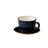 Q Authentic Jersey latte koffiekop stapelbaar blauw 350 ml