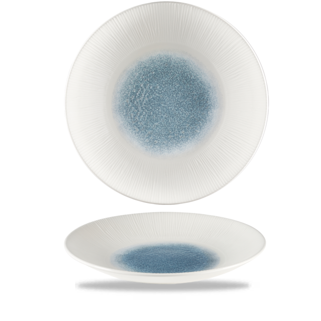 Churchill Servies Horeca Kwaliteit Raku Topaz Blue Bamboo Deep Coupe Plate 28.1cm 12/box