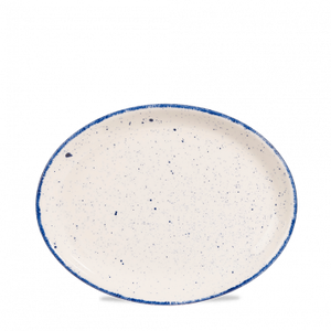 Churchill Stonecast Hints Indigo Oval Bord 25.4cm