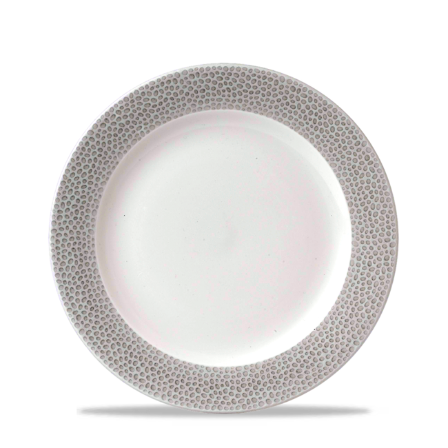 Churchill Servies Horeca Kwaliteit Isla Spinwash Shale Grey Profile Footed Bord 23.4cm