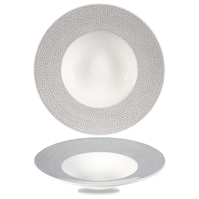Churchill Servies Horeca Kwaliteit Isla Spinwash Shale Grey Wide Rim Bowl 28cm 12/box