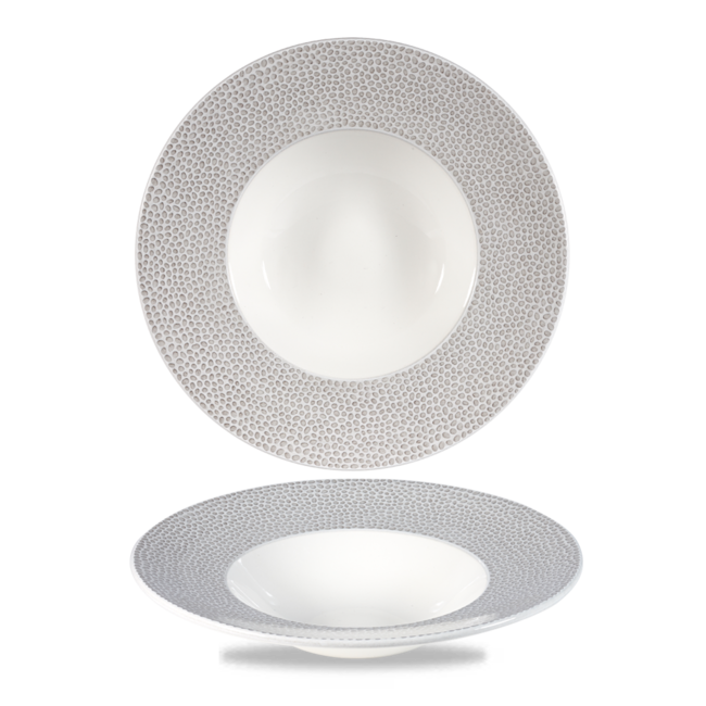 Churchill Servies Horeca Kwaliteit Isla Spinwash Shale Grey Wide Rim Bowl 24cm