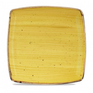 Churchill Servies Horeca Kwaliteit Stonecast Mustard Deep Square Bord 26cm