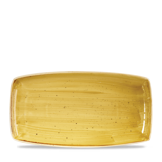 Churchill Servies Horeca Kwaliteit Stonecast Mustard Oblong Plate 34.5cm x 18.5cm 6/box