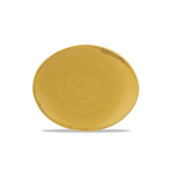 Churchill Churchill Stonecast Mustard Orbit Oval Coupe Bord 19.7cm