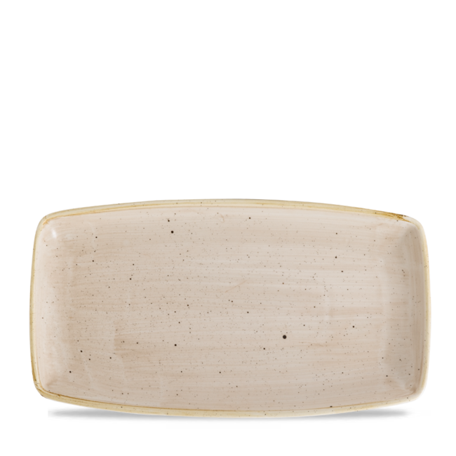 Churchill Servies Horeca Kwaliteit Stonecast Cream X Squared Oblong Plate 34.5x18.5cm 6/box