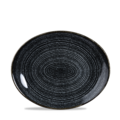 Churchill Studio Prints Charcoal Black Orbit Oval Coupe Bord 27cm