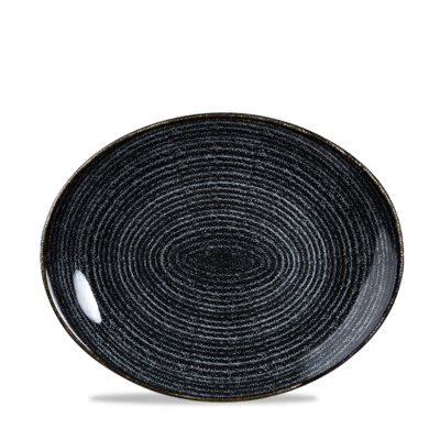 Churchill Churchill | Studio Prints Charcoal Black Orbit Oval Coupe Bord 27cm