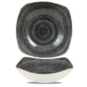 Churchill Servies Horeca Kwaliteit Studio Prints Charcoal Black Squared Bowl 23.5cm