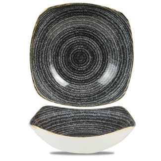 Churchill Servies Horeca Kwaliteit Studio Prints Charcoal Black Squared Bowl 23.5cm