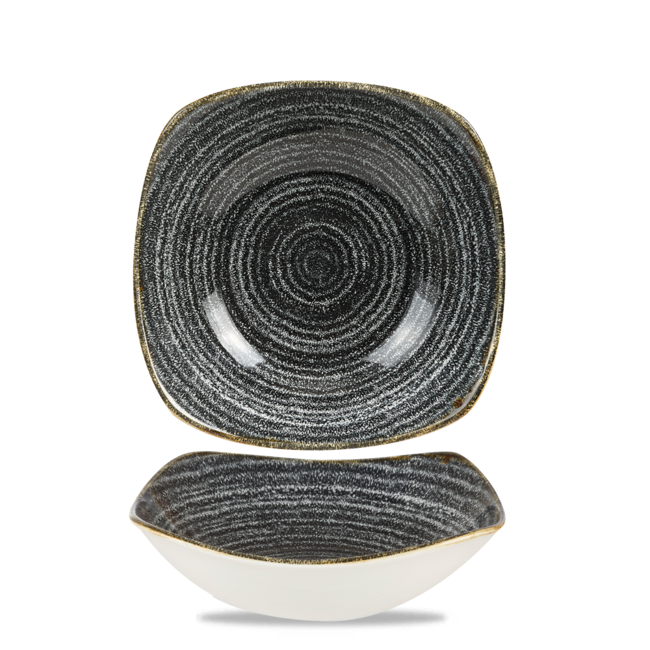 Churchill Servies Horeca Kwaliteit Churchill | Studio Prints Charcoal Black Squared Bowl 17.5cm