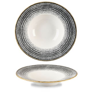 Churchill Servies Horeca Kwaliteit Studio Prints Charcoal Black Profile Wide Rim Bowl Large 27.