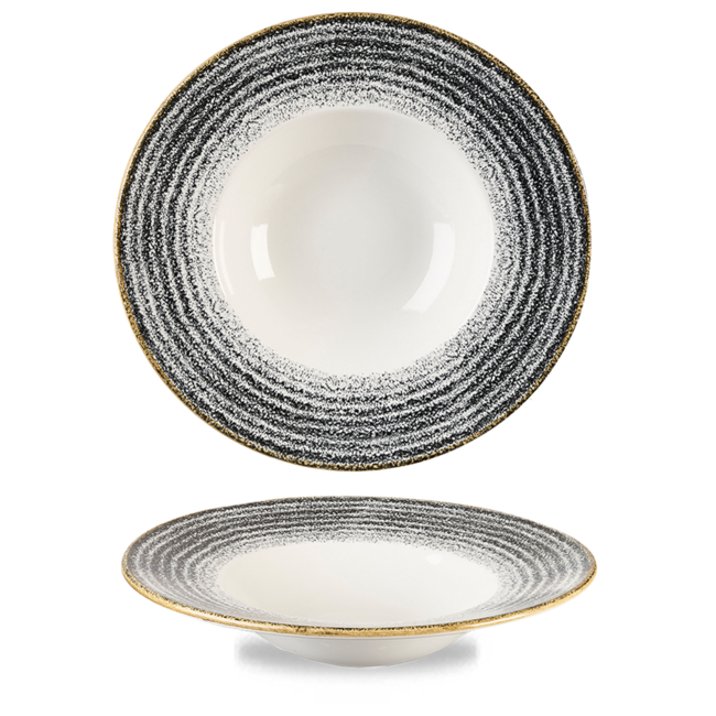 Churchill Servies Horeca Kwaliteit Studio Prints Black Profile Wide Rim Bowl Large 28 cm 12/box