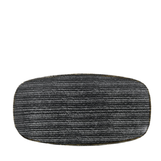 Churchill Servies Horeca Kwaliteit Studio Prints Charcoal Black Chefs Oblong Bord 35.5x18.9cm