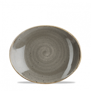 Churchill Servies Horeca Kwaliteit Stonecast Grey Orbit Oval Coupe Bord 19.7cm