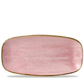 Churchill Servies Horeca Kwaliteit Stonecast Petal Pink Chefs Oblong Bord 35.5x18.9cm