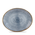 Churchill Servies Horeca Kwaliteit Studio Prints Slate Blue Orbit Oval Coupe Bord 31.7cm