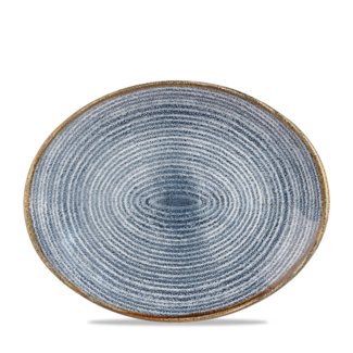 Churchill Servies Horeca Kwaliteit Studio Prints Slate Blue Orbit Oval Coupe Bord 31.7cm