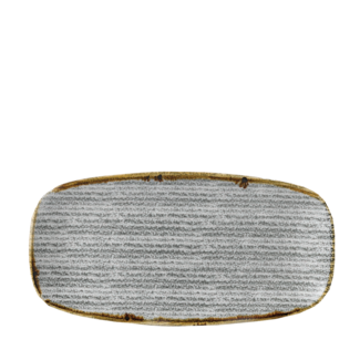 Churchill Servies Horeca Kwaliteit Studio Prints Stone Grey Chefs Oblong Bord 35.5x18.9cm