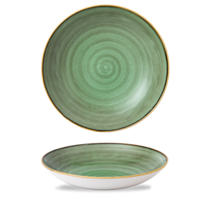 Churchill Servies Horeca Kwaliteit Stonecast Samphire Green Coupe Pasta Bowl 30.5cm