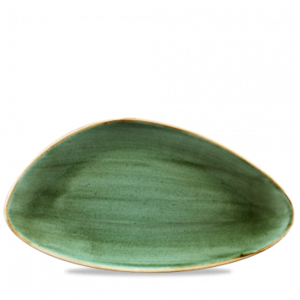 Churchill Servies Horeca Kwaliteit Stonecast Samphire Green Triangle Chefs Bord 35.5x18.8cm